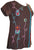 R 015 Agan Traders Knit Cotton stripe flower Boho Gypsy Top Blouse - Agan Traders, Brown