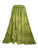 Gypsy Medieval Embroidered Asymmetrical Cross Ruffle Hem Skirt - Agan Traders, Lime Green