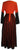 Medieval Vintage Corset Lace Two Tone Renaissance Dress Gown - Agan Traders, Orange Black