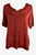 Gypsy Medieval Scoop Neck Embroidered Top Blouse - Agan Traders, Burgundy