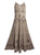600 DR Rayon Womens Embroidered Long Spaghetti Strap Sexy Summer Sun dress - Agan Traders, Beige