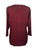 Women's Vintage Long Sleeve Rounded Sweet Heart Button Down Tunic Blouse - Agan Traders, Burgundy