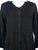 Women's Vintage Long Sleeve Rounded Sweet Heart Button Down Tunic Blouse - Agan Traders, Black