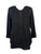 Women's Vintage Long Sleeve Rounded Sweet Heart Button Down Tunic Blouse - Agan Traders, Black