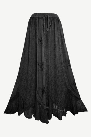 711 SK Agan Traders Gypsy Medieval Renaissance Skirt - Agan Traders, Black