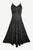 600 DR Rayon Womens Embroidered Long Spaghetti Strap Sexy Summer Sun dress - Agan Traders, Black