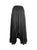186028 SKT Boho Medieval Crepe Tier Elastic Waistband Front Open Long Skirt Maxi - Agan Traders, Black