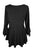 301 NB Medieval Gothic Corset Handkerchief Flare Blouse Tunic - Agan Traders, Black