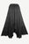 186028 SKT Boho Medieval Crepe Tier Elastic Waistband Front Open Long Skirt Maxi - Agan Traders, Black