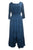 186022 DR Vintage Medieval Crepe High-Low Tier Lace Square Neckline Dress Gown - Agan Traders, Blue