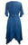 186014 DR Bohemian Asymmetrical Hem Ruffle Embroidered Casual Chic Dress - Agan Traders, Blue