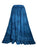 Gypsy Medieval Embroidered Asymmetrical Cross Ruffle Hem Skirt - Agan Traders, Blue