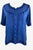 Gypsy Medieval Scoop Neck Embroidered Top Blouse - Agan Traders, Blue