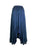 186028 SKT Boho Medieval Crepe Tier Elastic Waistband Front Open Long Skirt Maxi - Agan Traders, Blue