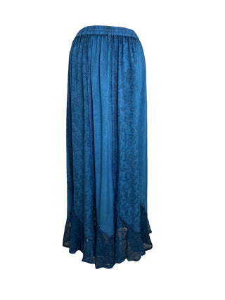 711 SK Agan Traders Gypsy Medieval Renaissance Skirt - Agan Traders, Blue