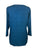 Women's Vintage Long Sleeve Rounded Sweet Heart Button Down Tunic Blouse - Agan Traders, Blue