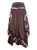 Convertible Ripple Tie Dye Unique Long Knit Cotton Skirt - Agan Traders, Choco Circular