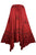 186027 SKT Medieval Embroidered Elastic Waistband Uneven Ruffle Hem Skirt Maxi - Agan Traders, B Red