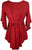 186026 B Medieval Butterfly Embroidered Beaded Bell Sleeve Top Blouse Tunic - Agan Traders, B. Red