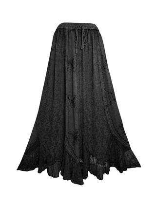 711 SK Agan Traders Gypsy Medieval Renaissance Skirt - Agan Traders, Black