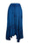 186027 SKT Medieval Embroidered Elastic Waistband Uneven Ruffle Hem Skirt Maxi - Agan Traders, Blue