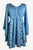 170101 B Women's Sweet Empire Butterfly Bell Sleeve Printed Sequin Beaded Flared Tunic - Agan Traders, Blue