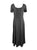 1024 DR Gothic Vintage Cap Sleeve Embroidered Casual Chic Dress Gown - Agan Traders, Black