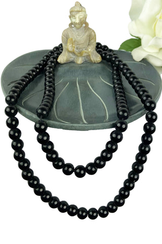 Agan Traders Original Tibetan Buddhist 108 Beads Prayer Meditation Mala - Agan Traders, Black Onyx 