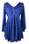 186026 B Medieval Butterfly Embroidered Beaded Bell Sleeve Top Blouse Tunic - Agan Traders, Blue