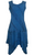 Gypsy Peasant Funky Asymmetrical Hem Short Dress - Agan Traders, Blue