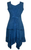 Gypsy Peasant Funky Asymmetrical Hem Short Dress - Agan Traders, Blue