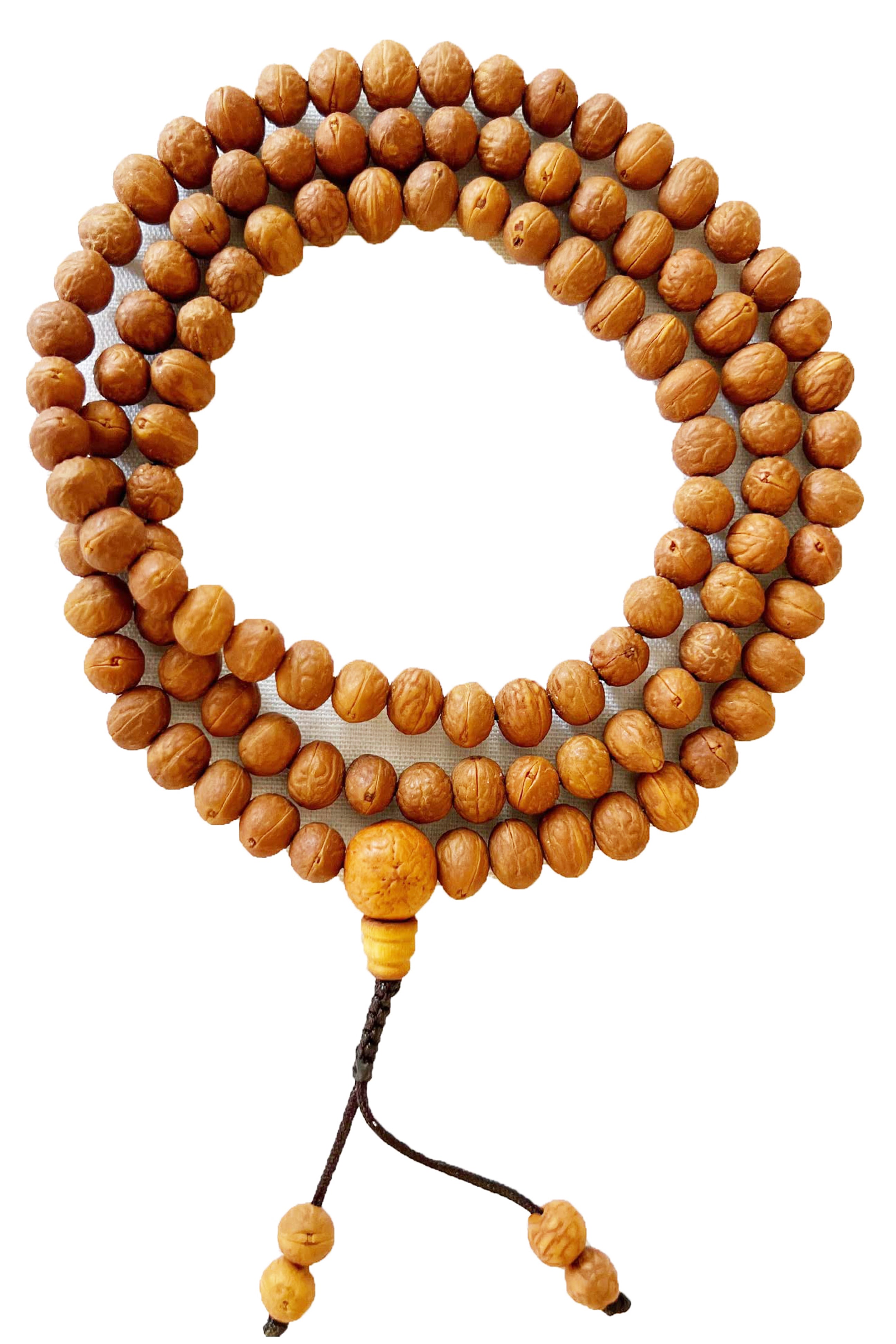 Bodhi Seed Prayer Beads Mala 12-15mm (NP536) - Happy Mango Beads