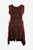 R 309 DR High Low Rib Cotton Stretchy Sleeveless Embroidered Mid Length Dress - Agan Traders, Burgundy