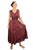 Romantic Evening Empire Victorian Sleeveless Dress - Agan Traders, Burgundy