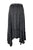 186027 SKT Medieval Embroidered Elastic Waistband Uneven Ruffle Hem Skirt Maxi - Agan Traders, Charcoal