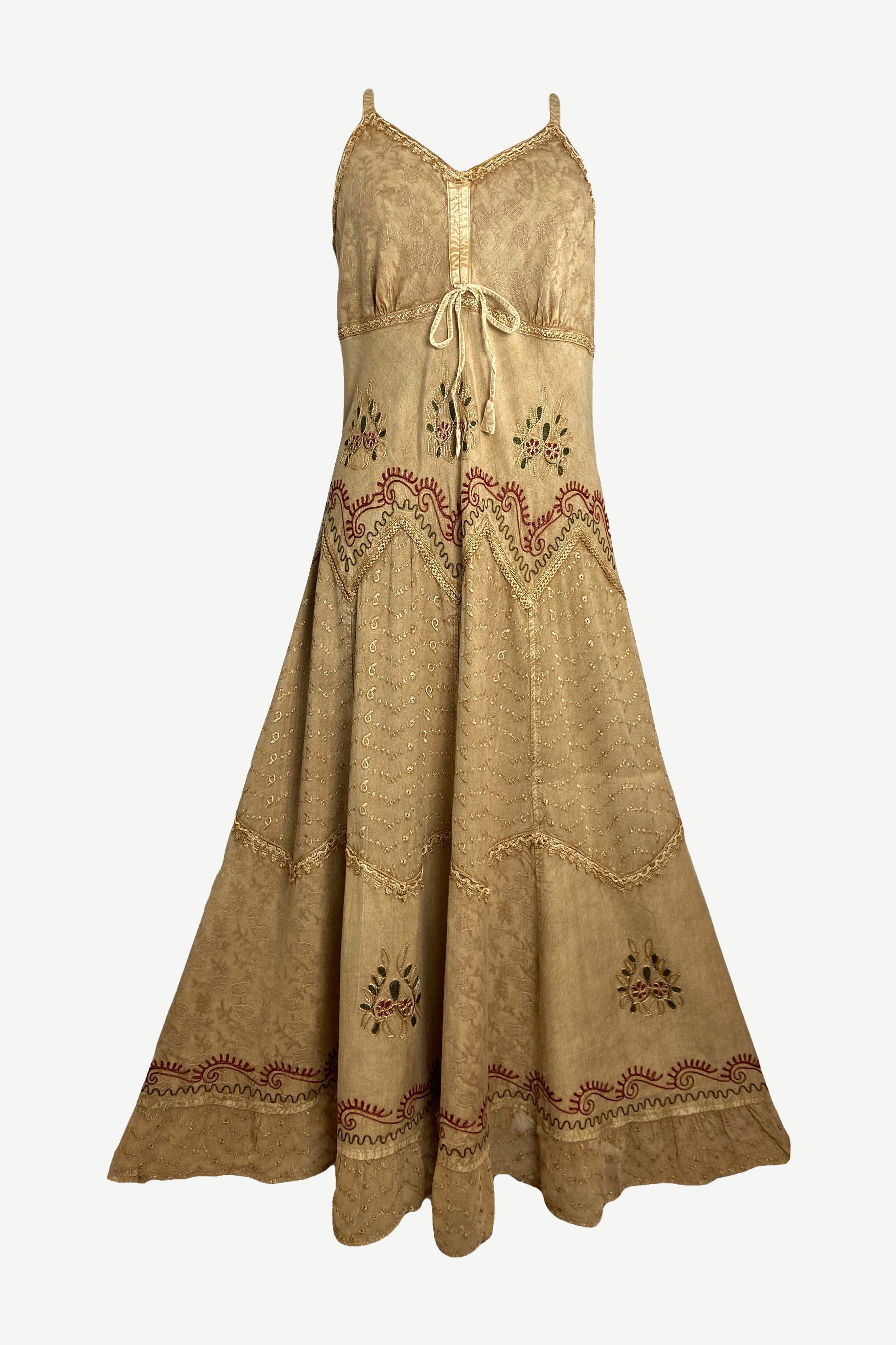 rayon stone washed embroidered vintage dress Wevez Embroidered Rayon Dress Rayon Stone Washed Embroidered Vintage Dress 1 pc Random