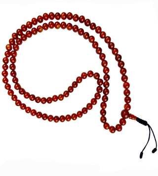 Agan Traders Original Tibetan Buddhist 108 Beads Prayer Meditation Mala - Agan Traders, Carnelian 8mm