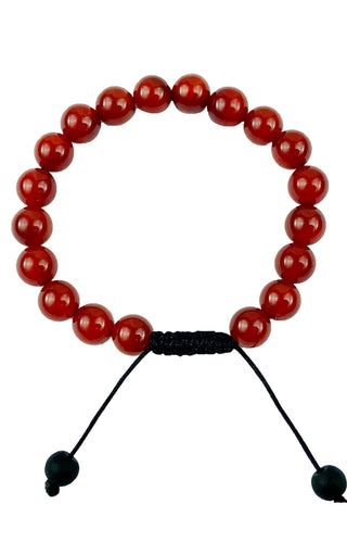 8mm Original Tibetan Buddhist Beads Prayer Meditation Bracelet - Agan Traders, Carnelian 