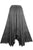 186028 SKT Boho Medieval Crepe Tier Elastic Waistband Front Open Long Skirt Maxi - Agan Traders, Charcoal