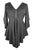 186026 B Medieval Butterfly Embroidered Beaded Bell Sleeve Top Blouse Tunic - Agan Traders, Charcoal