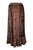 Rayon Velvet Gypsy Medieval Renaissance Scallops Vintage Skirt - Agan Traders, Choco Brown