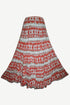 Tiered Funky Beach summer Bohemian Long Cotton skirt