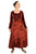 Renaissance Gothic Roman Medieval Velvet Long Dress Gown - Agan Traders, Burgundy