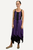 Asymmetrical Hem Net Renaissance Gothic Spaghetti Strap Summer Dress - Agan Traders, Purple Black
