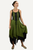 Asymmetrical Hem Net Renaissance Gothic Spaghetti Strap Summer Dress - Agan Traders, Green Black