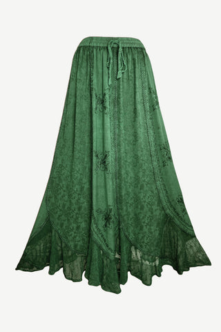 711 SK Agan Traders Gypsy Medieval Renaissance Skirt - Agan Traders, E Green