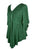 186026 B Medieval Butterfly Embroidered Beaded Bell Sleeve Top Blouse Tunic - Agan Traders, E Green