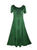 1024 DR Gothic Vintage Cap Sleeve Embroidered Casual Chic Dress Gown - Agan Traders, E Green