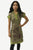 484 RD Knit Soft Cotton V neck Printed Baby Doll Junior Missy Dress