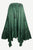 186027 SKT Medieval Embroidered Elastic Waistband Uneven Ruffle Hem Skirt Maxi - Agan Traders, E Green